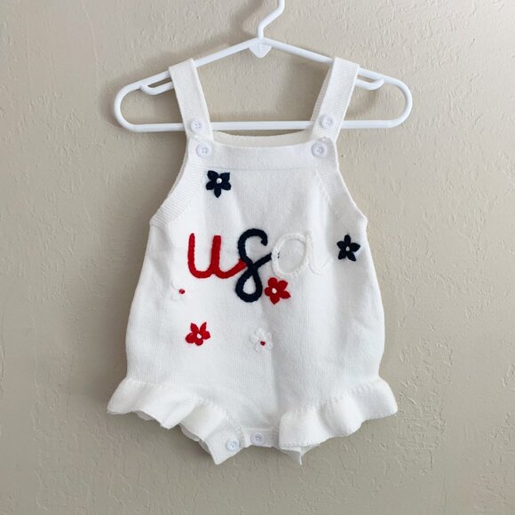 USA Knit Romper • 12-18 Months - Picture 1 of 3